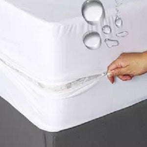 Waterproof mattress cover zipper style 6 sided safety all size available